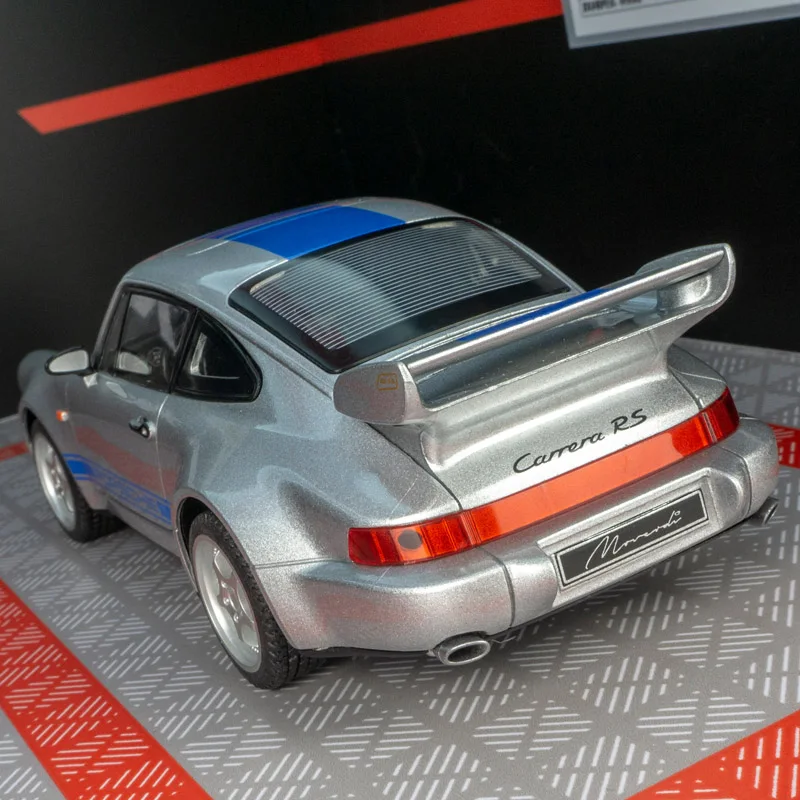 Porsche 964 Transformers 7- Phantom Diecasts Metal Toy Vehicles, modelo de coche, simulación de sonido, luz, tirar hacia atrás, regalo para niños, 1:24