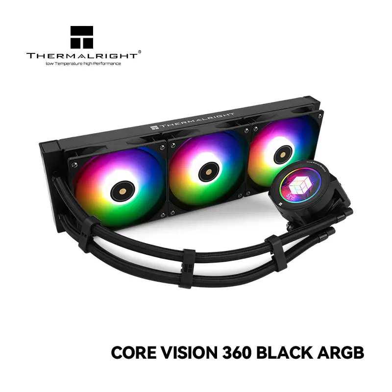 Imagem -02 - Thermalright-core Vision 360 Água Fria do Radiador Tudo-em-um Tela de Exposição do Lcd Apoio Lga1700 115x Am5 Argb Preto 21