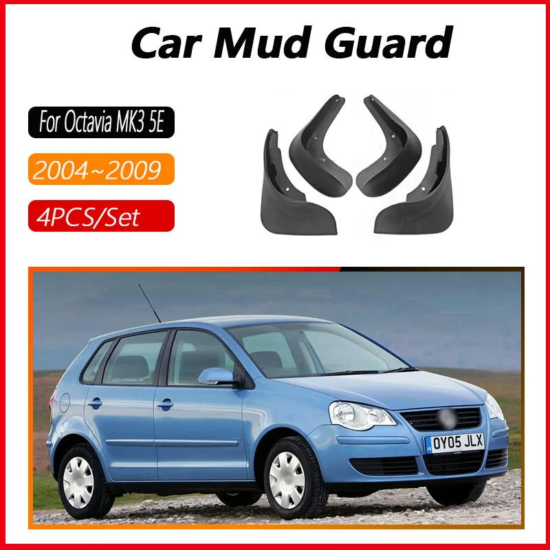 Mudguards for VW Volkswagen Polo MK4 9N3 2004 2005 2006 2007 2008 2009  Mudflap Fender Mud Flaps Baffle Muddy Splash Accessories