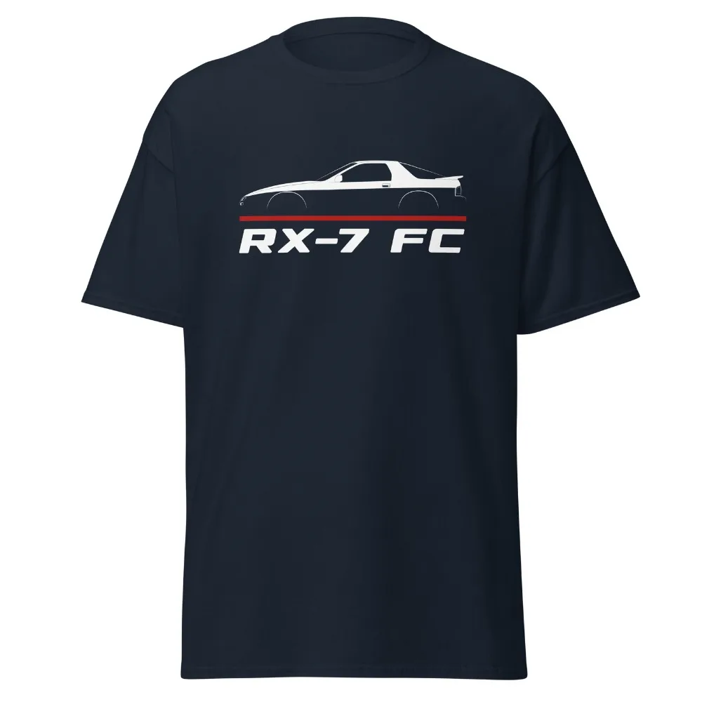 مازدا RX-7 FC 1985-1992 خمر تصميم قسط القطن تي شيرت للجنسين عشاق السيارات س الرقبة قصيرة الأكمام الصيف الرجال تي شيرت