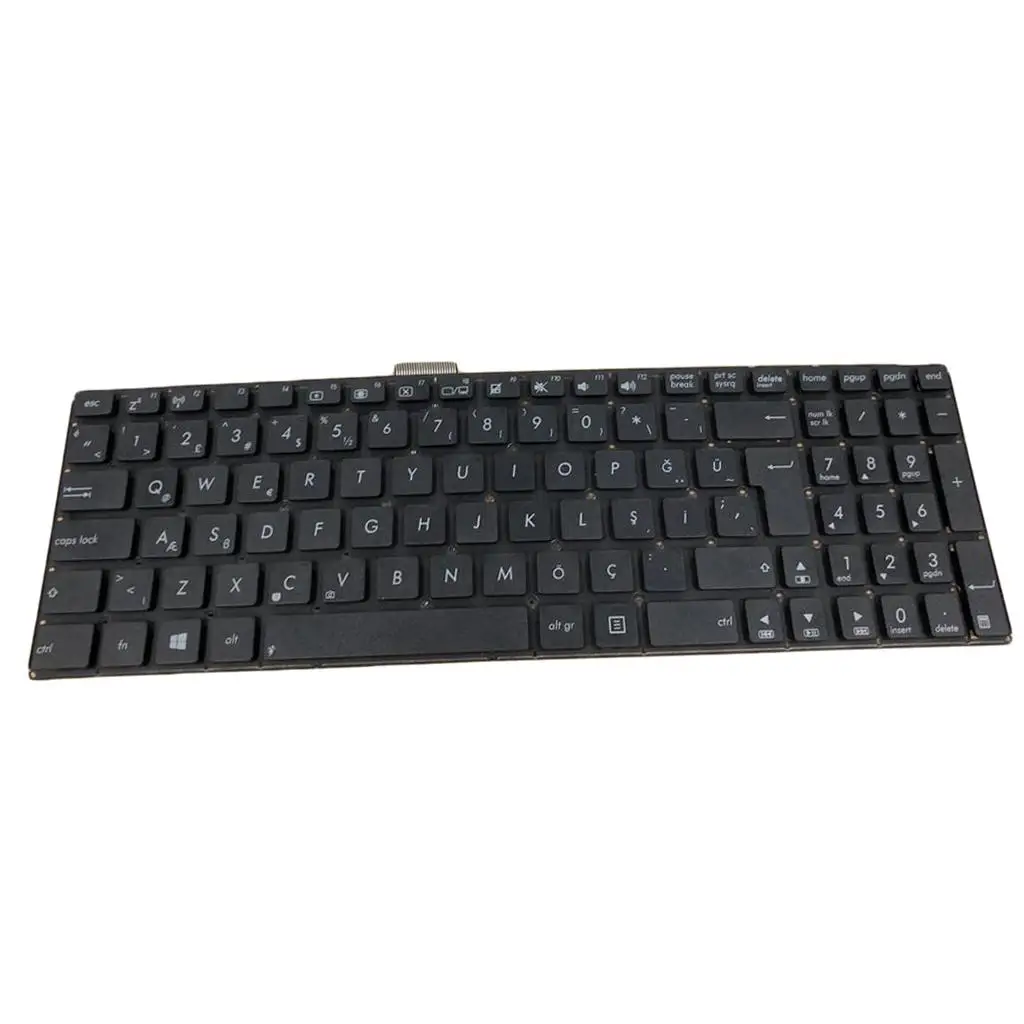 Teclado de substituição de plástico para laptop, layout completo de teclas, acessório para notebook da série Asus X550C A550C Y581C X552