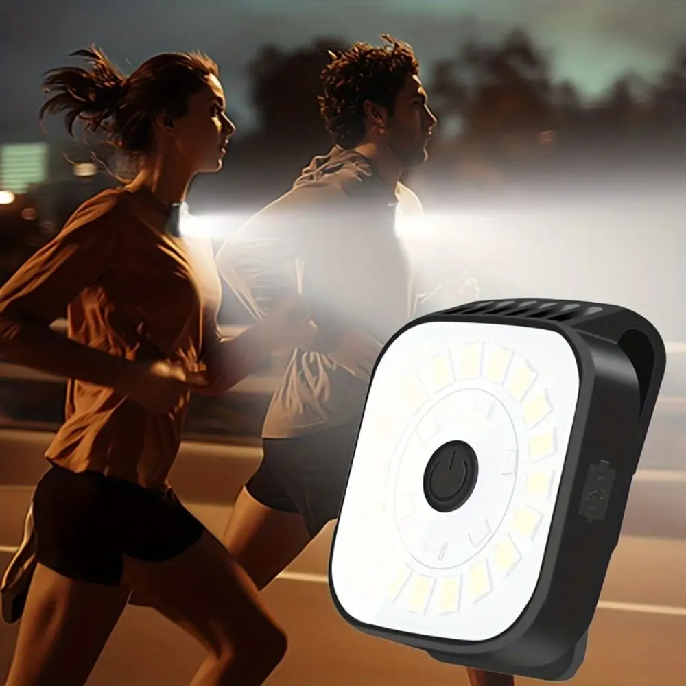 USB Rechargeable Headlights Mini Portable Green LED Rechargeable Flashlight Clip On Alternating Traffic Wearable Flashlight