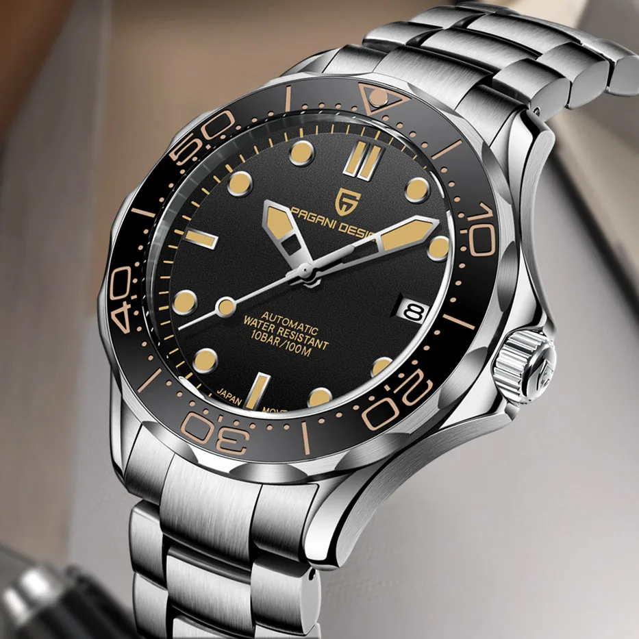 

2026 PAGANI DESIGN 007 Mechanical NH35A Waterproof Men watch Ceramic Bezel Luminous Luxury Watch 316L All Steel Date Man watch