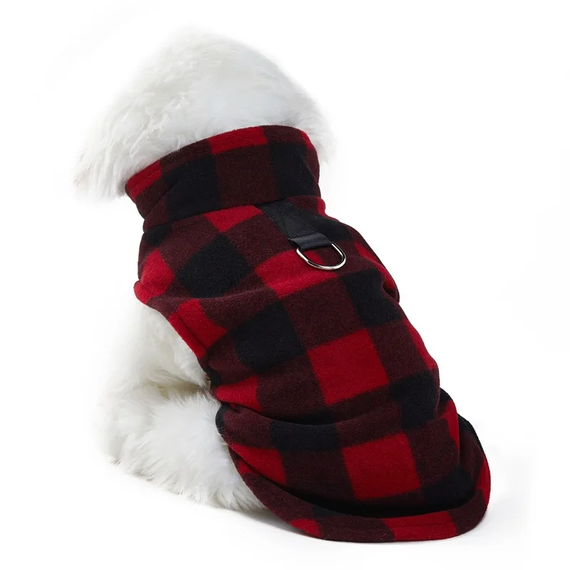 Soft and Comfortable Dog Vest Pet Clothes Shake Fleece Portable Traction Buckle for Warm Dog Clothes for Towing When Going Out