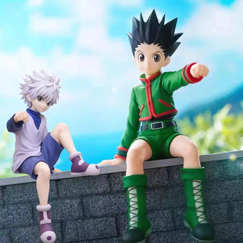 12cm GON Killua Figur, Niedliche Anime HUNTER X HUNTER PVC-Miniatur, Japanische Manga-Modellpuppe, Spielzeug-Garage-Kits, GK-Figur