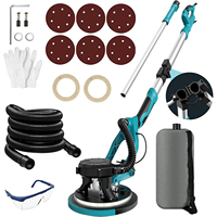 1250W Electric Drywall Sander Wall Grinding Machine Putty Dustless Self Suction Grinning Portable Polishing Machine Auto Dust