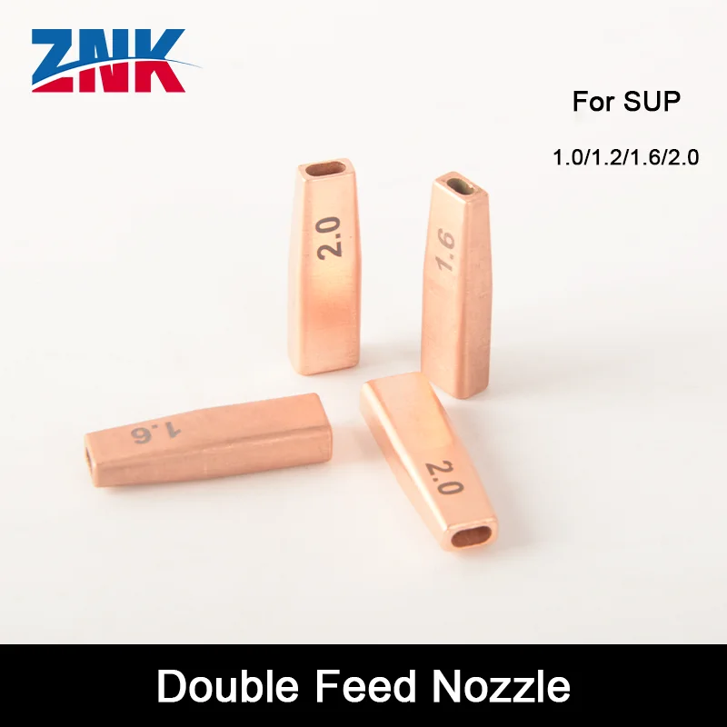 10pcs/lot ZNK LASER CQWY Laser Welding Double Wire Feed Nozzle SUP21T SUP23T Double Wire Feeder Accessories