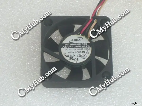 Для ADDA AD0412MB-G76 S DC12V 0,08A 4010 4 см 40 мм 40x40x10 мм 3-контактный 3-проводной охлаждающий вентилятор AD0412MB-G76 G76 S 1BTL4 1ATL2 TL3