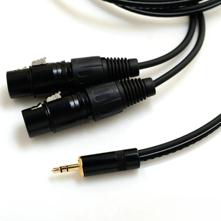 3.5 one minute two pair cannon male headphone plug small three core turn two cannon mother phone computer audio output