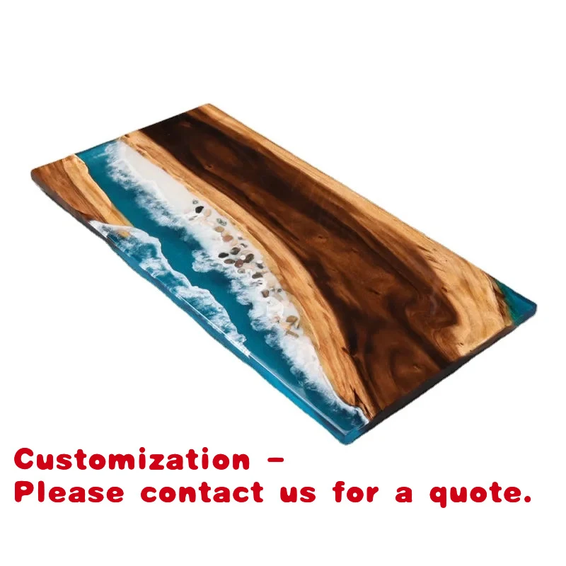 

custom.Art Resin River Ocean Coffee Table Modern Dining Room Furniture Home Furniture Wooden Solid ACACIA Wood Solid Wa
