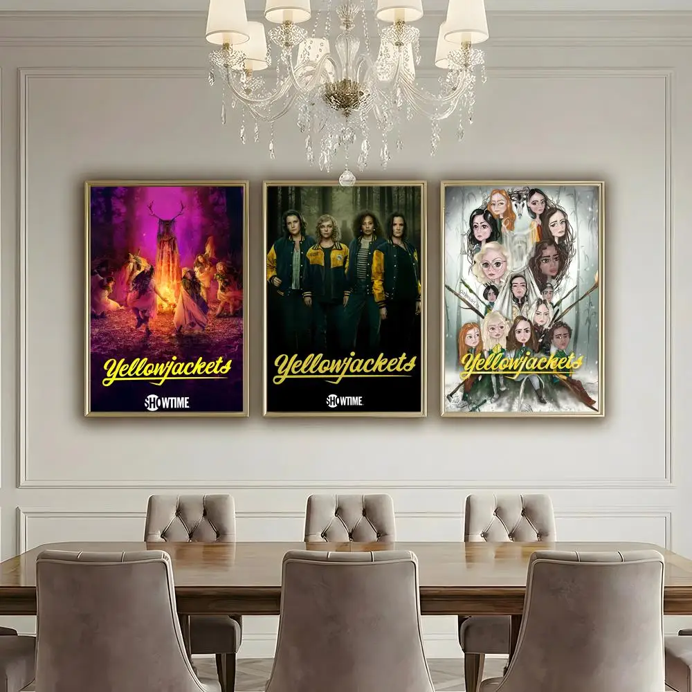 Horror Movie Y-Yellowjackets Poster HD Waterproof High-Toughness Self-Adhesive Wall Decor Universal