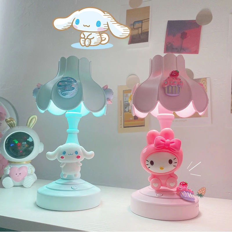 

Sanrioed Night Light Hello Kitty Cinnamoroll Melody Anime Figure Usbcharging Desktop Decorate Dormitory Cute Girl Birthday Gift