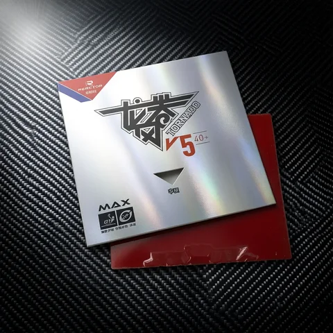 Reactor TORNADO V5 Sticky Loop Table Tennis Rubber Medium Hard with Max Internal Energy Ping Pong Sponge Black Red