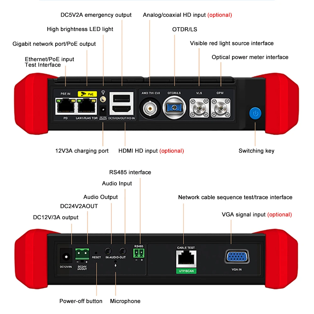 Imagem -05 - Pegatah-refletômetro Óptico de Fibra Ativa com Mapa Opm Ols Vfl Testador 4k Otdr Multi em 4k 1310 1550nm 1610nm