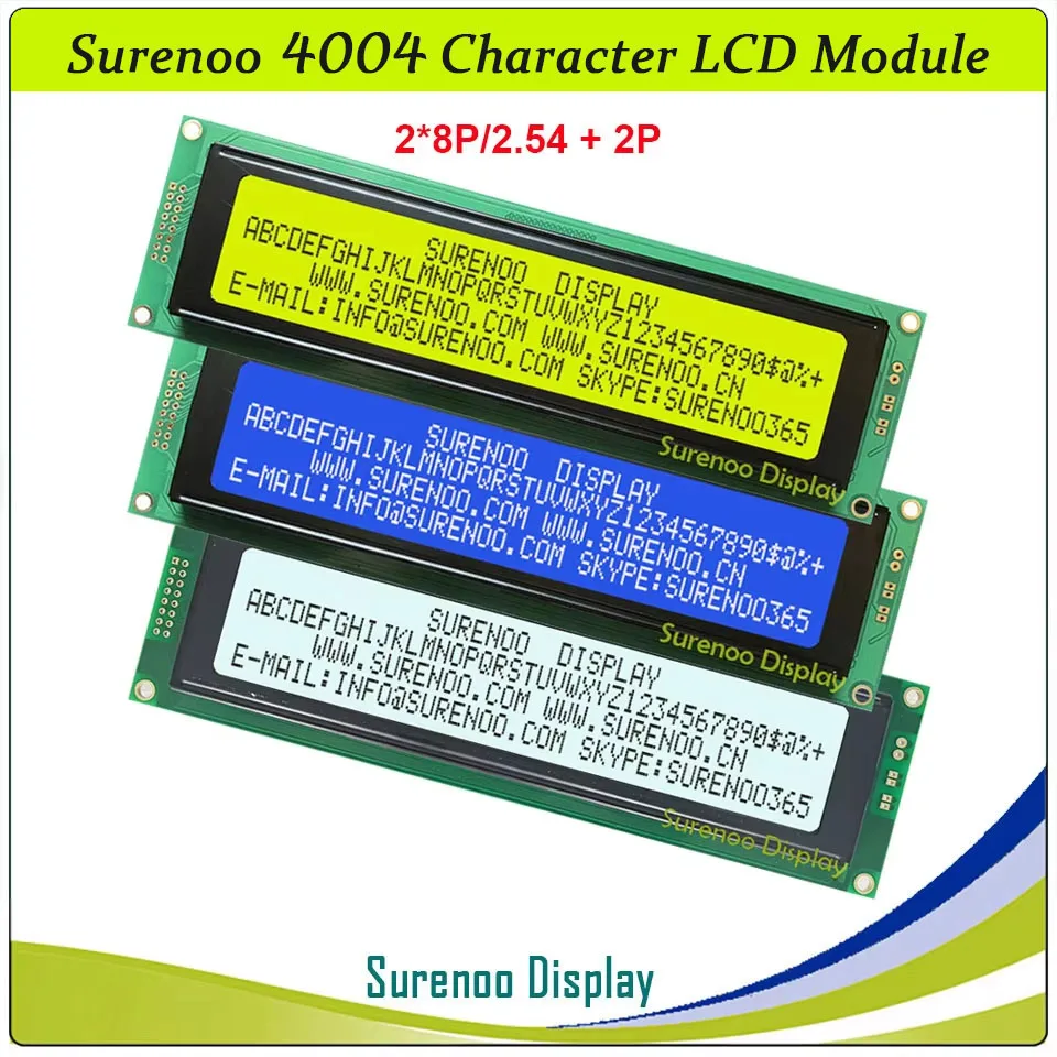Surenoo 4004 40X4 404 Parallel Serial IIC I2C Character LCD Module Display Screen LCM for Arduino UNO Library Japanese English