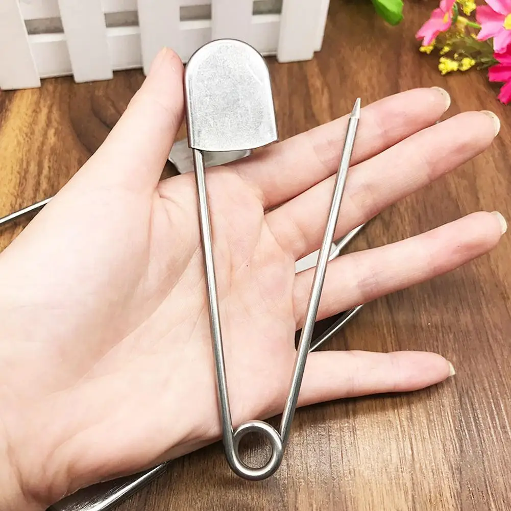 12.8cm Steel Safety Pin Large DIY Sewing Tool and Brooch for Apparel Accessories, Needle Craft Accessory 1pc J7D8