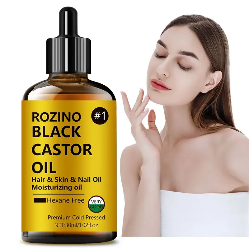 30ml castor essential oil, suitable for hair care, skin care, hair, face, body, eyebrows, and massage