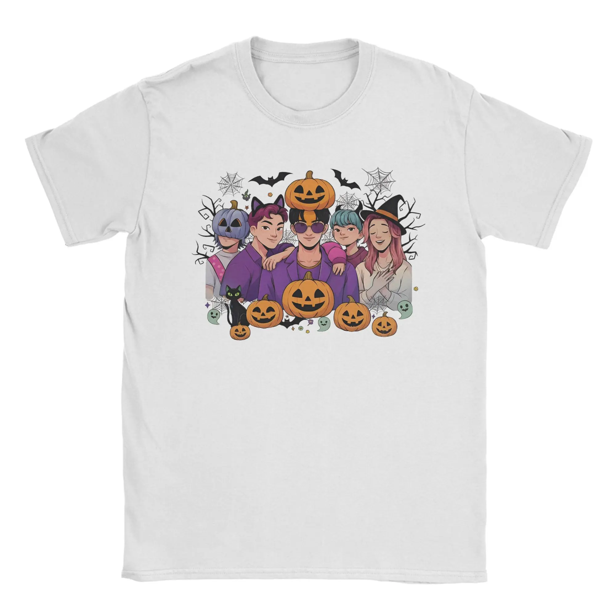 الرجال هالوين هنتركس ساجا بنين تي شيرت قطنية عالية الجودة تيز الصيف مضحك قصيرة الأكمام تي شيرت الهيب هوب عادية تي شيرت حجم كبير