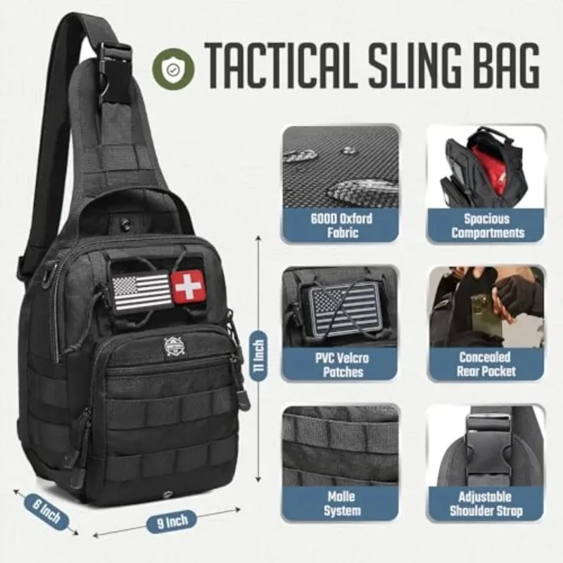 Survival Kit 265 Pcs Emergency Gear and Supplies First Aid Bug Out Go Bag EDC Molle System Backpack Hiking Camping Outdoor Acce