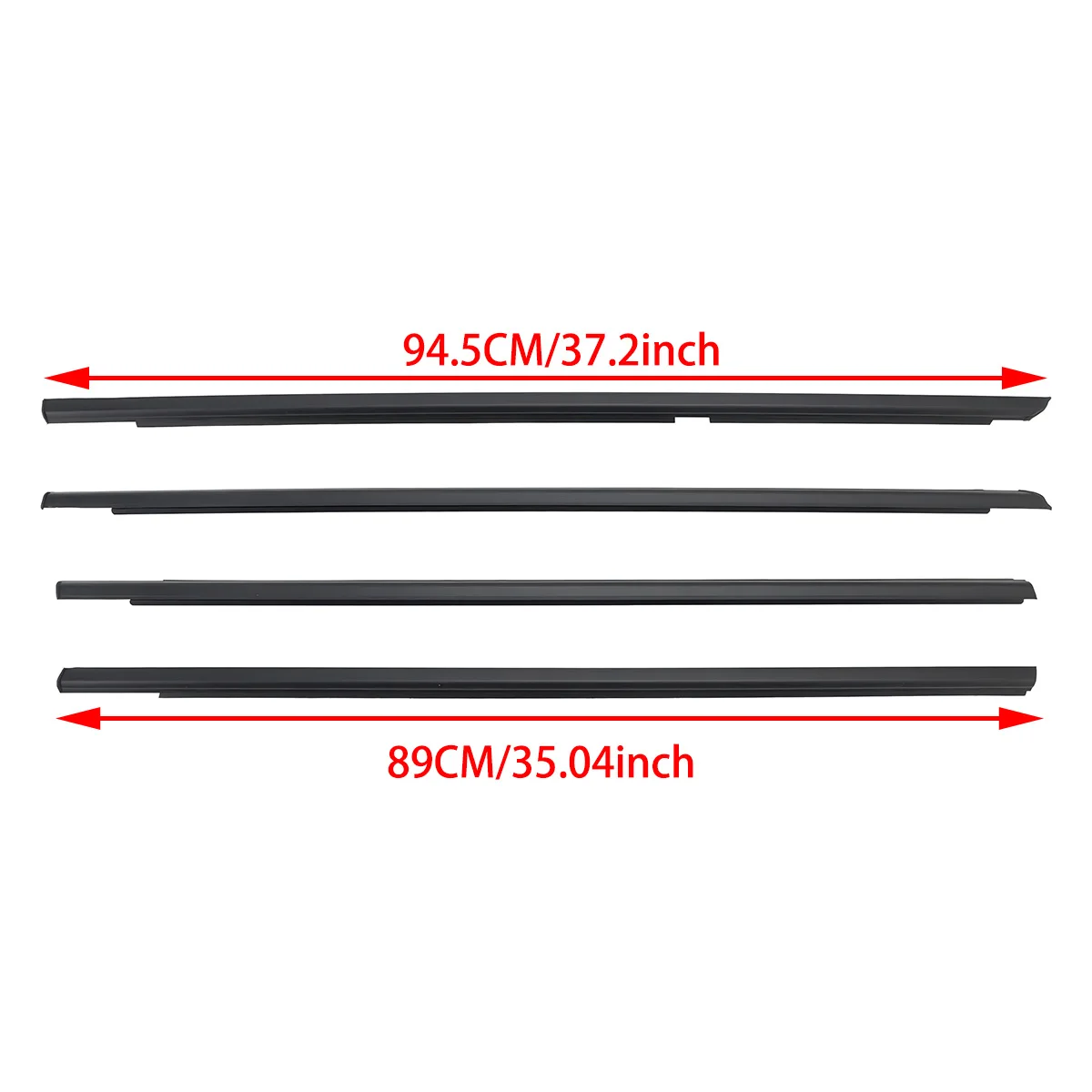 For Suzuki Grand Vitara 5dr 2009-2013 Outer Windows Rubber Weatherstrip Waterproof Pressure Sealing Belt Moulding Trim  4PCS