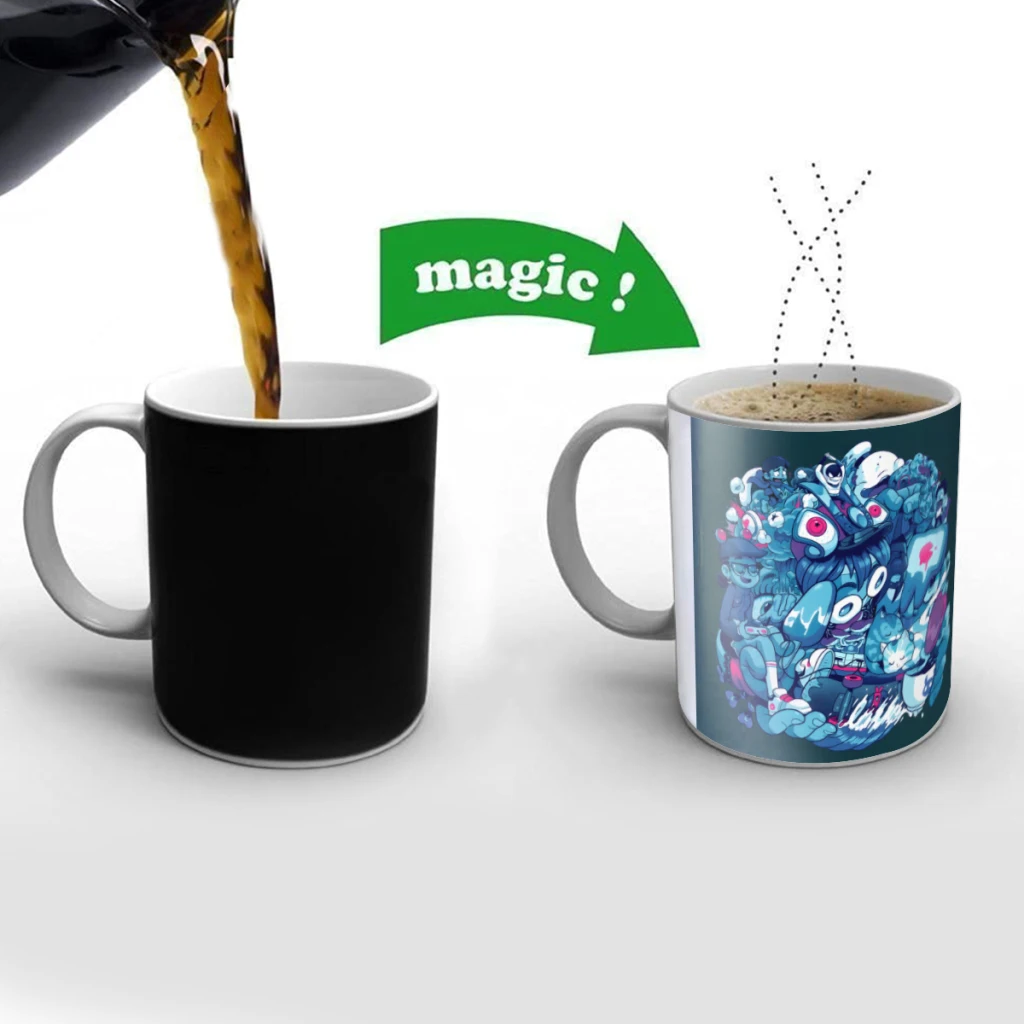 

Pop Culture Lover Creativity Change Color Chang mug Ceramic mug Hot Coffee Cup Breakfast Cup Mug Friend Gift