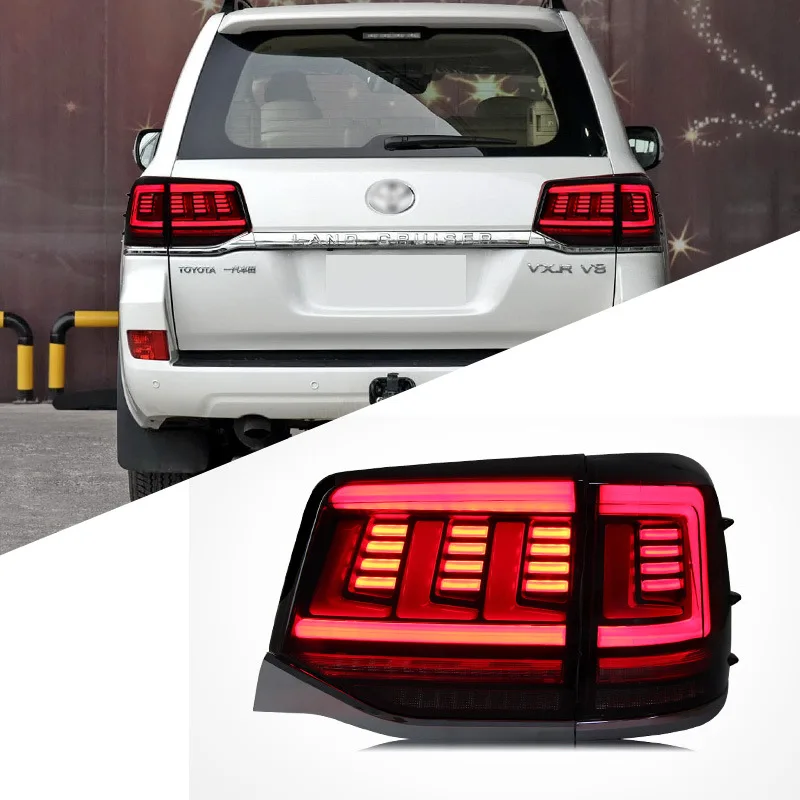 

Suitable for 16-20 Toyota Rand Cool Luze tail light assembly LC200 modified LED running water tail light