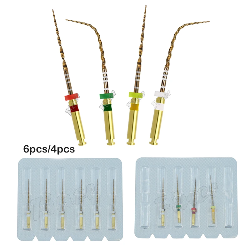 

Dental Rotary Wave Gold Endo One Files Endodontic Reciprocating Niti Endo Files for Root Canal Preparation Endodontic Treatment