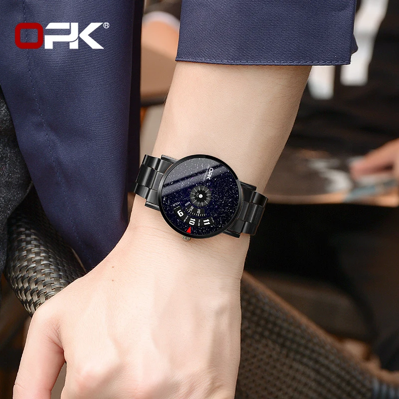 Orologio al quarzo da uomo OPK 8108 con cinturino in acciaio impermeabile e personalizzato