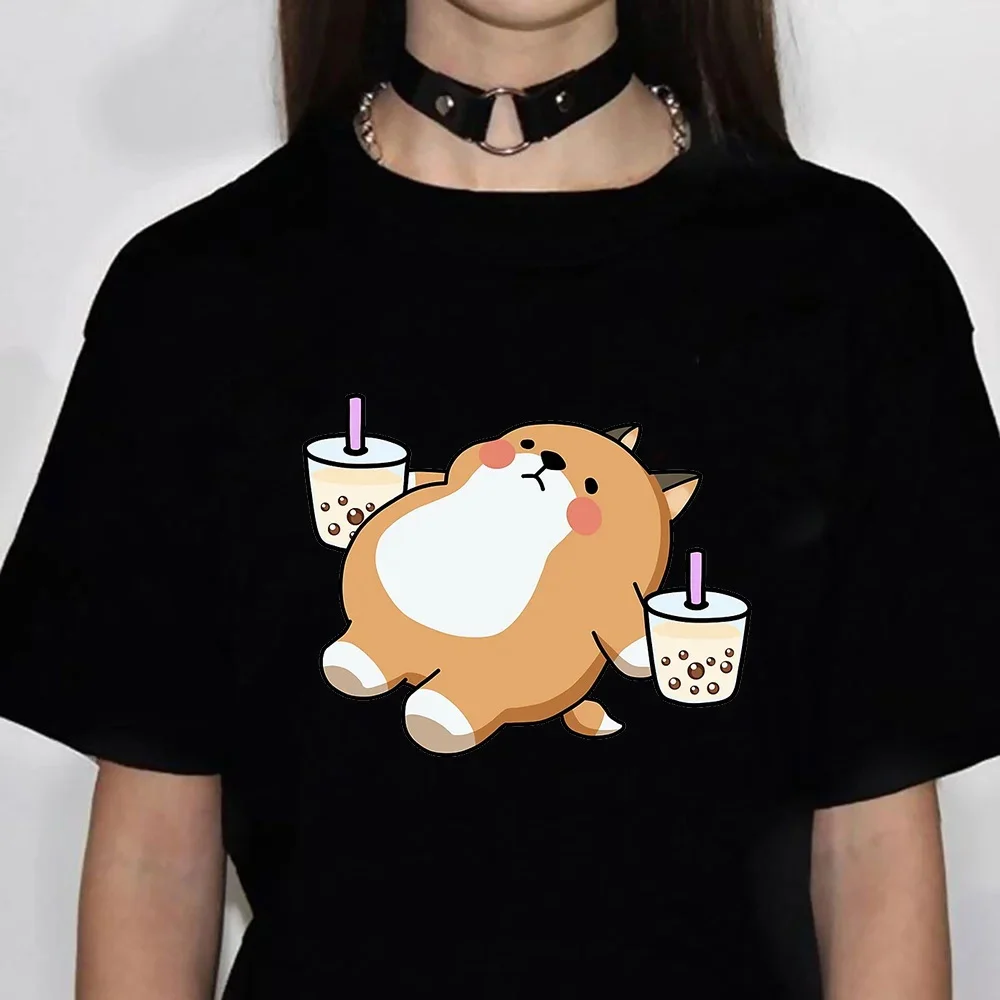 Śliczna Bubble Tea dinozaurów T-Shirt Plus Size kobiet projektantki Anime, Streetwear t-shirty damskie za duże zabawna odzież w stylu Harajuku