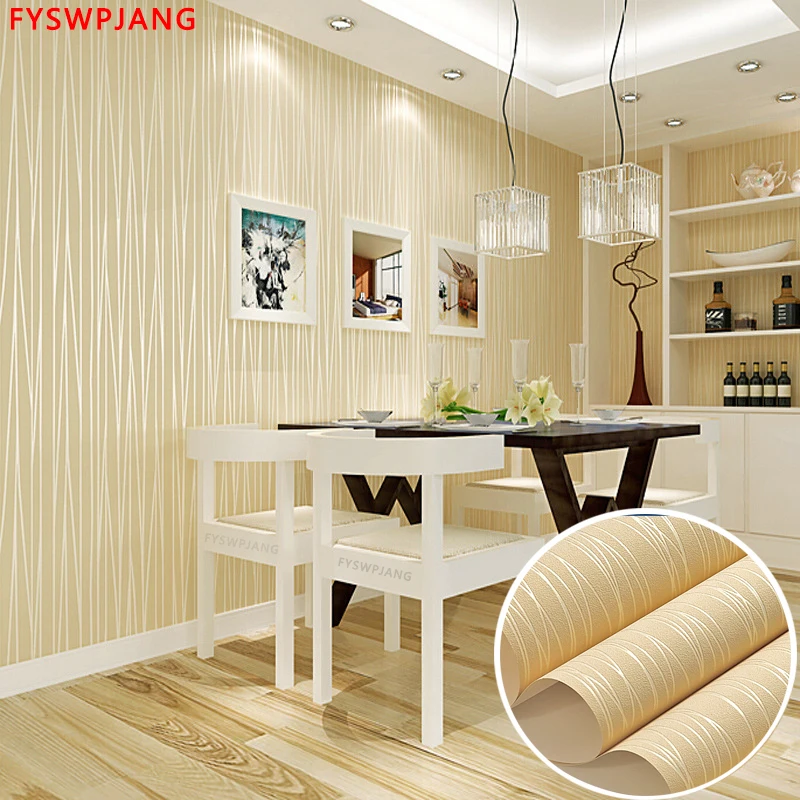 

Home Decor Modern Simple Vertical Stripes Wallpaper Soild Color Non-woven Wallpaper For Bedroom Living Room Sofa Tv Background