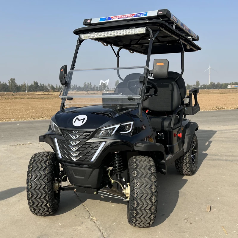 CE Approved 4 Wheel 4 Seater Electric Golf Buggy Adult Utility Vehicle Club Car ATV 72V Lithium Battery Electric Golf Cart