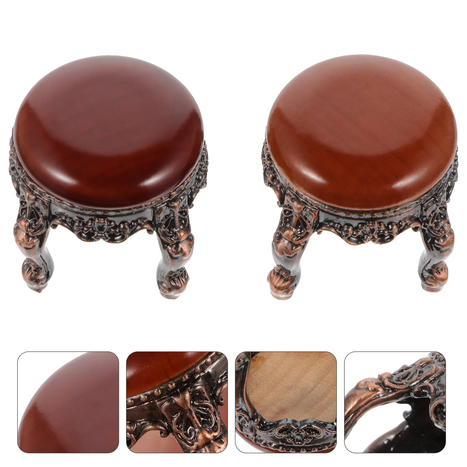 

2 миниатюрных винтажных табурета для спальни, вечеринки, свадьбы, домашнего декора, микроландшафта, акцентный элемент декора