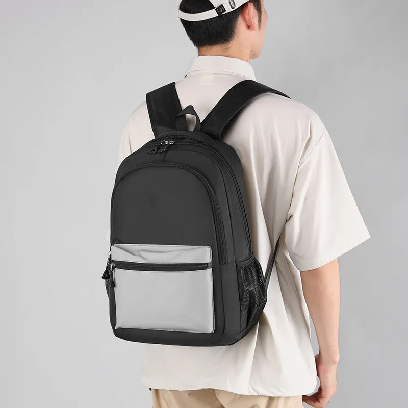 حقيبة ظهر كاجوال من النايلون للرجال والنساء ذات سعة كبيرة، حقيبة سفر ترفيهية مقاومة للاهتراء، حقيبة ظهر بسيطة وعصرية للطلاب
