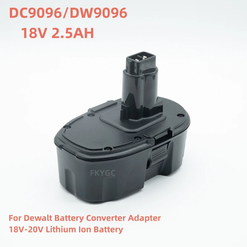 

Новый аккумулятор DC9096/DW9096 18V 2.5AH для электроинструментов, адаптер-конвертер для аккумуляторов Dewalt 18V-20V, литий-ионный аккумулятор.