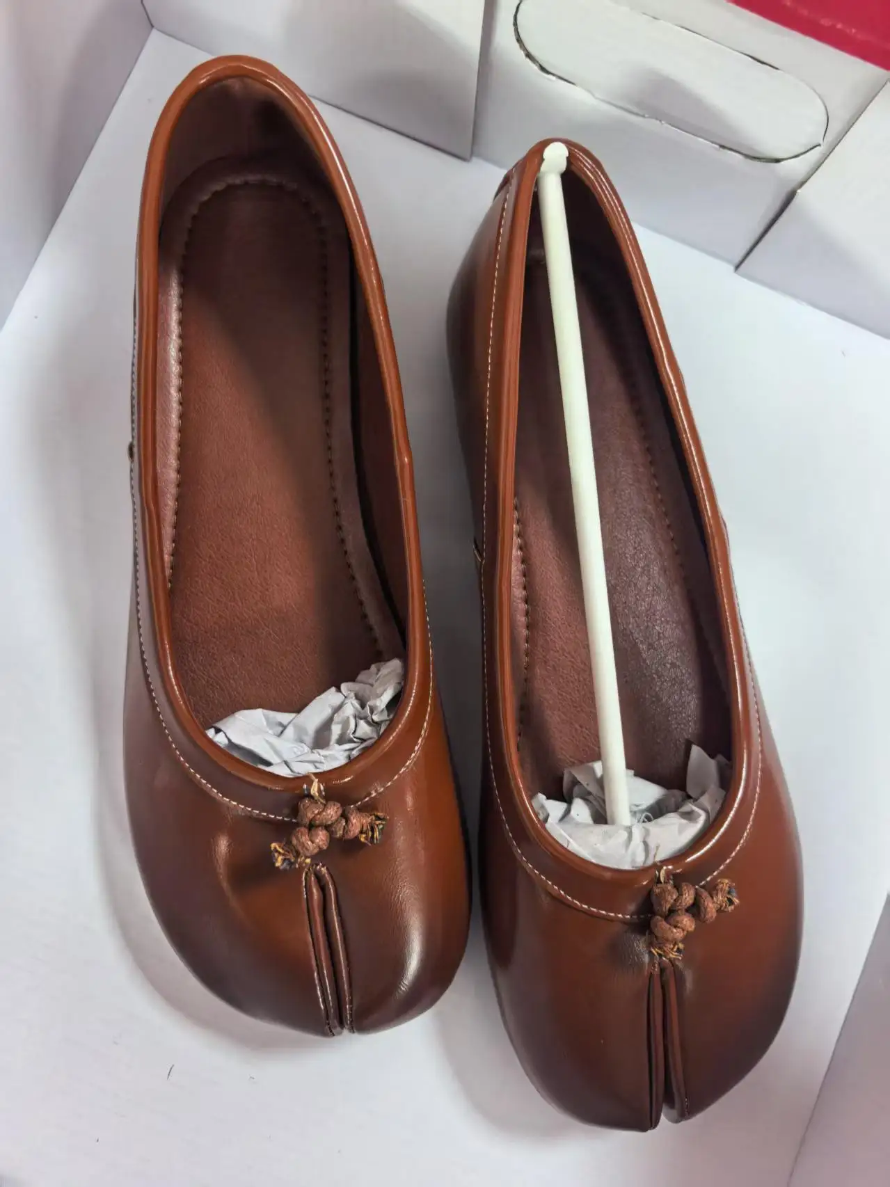 Size 35-42 Ballets Flats Split Toe Shoes Mary Janes Dress Loafers Ballerina Zapato Mujer Mocasines Ladies Ballerina Tabi Shoe