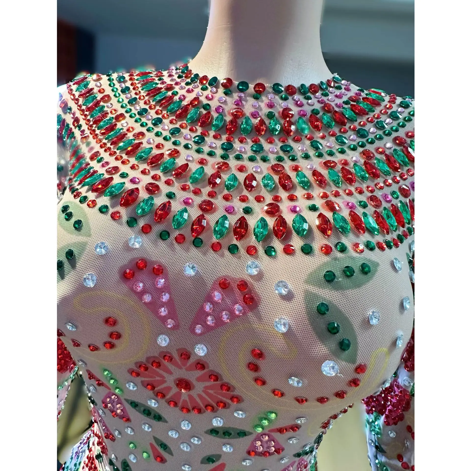 Diamond Neujahr Gala Host Performance Kleidung Jahrestagung Berufskleidung Erwachsenenmodell Walk Show Trendige Kleidung