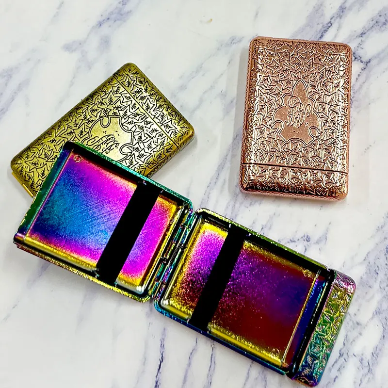 المحمولة الفاخرة خمر الكلاسيكية محفورة شيلبي نمط ثلاثة مفتوحة صندوق السجائر أدوات التدخين اكسسوارات السجائر 917