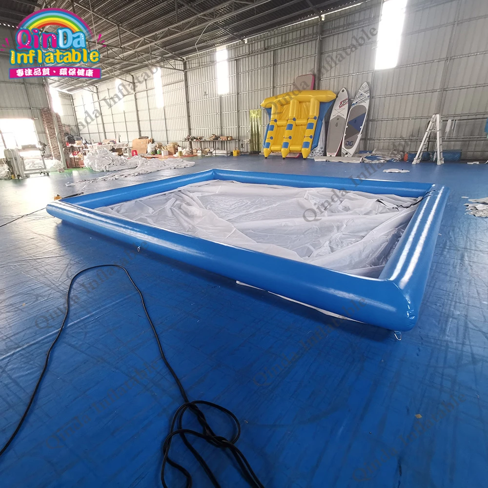 Piscinas infláveis baratas do barco para a piscina inflável do mar do iate com rede