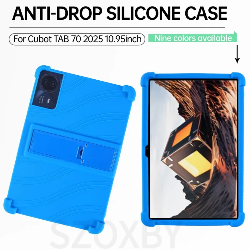 For Cubot TAB 70 2025 10.95inch Tablet Case Shockproof Cover Android 14 Tablet Soft Silicon Stand Protective Shell