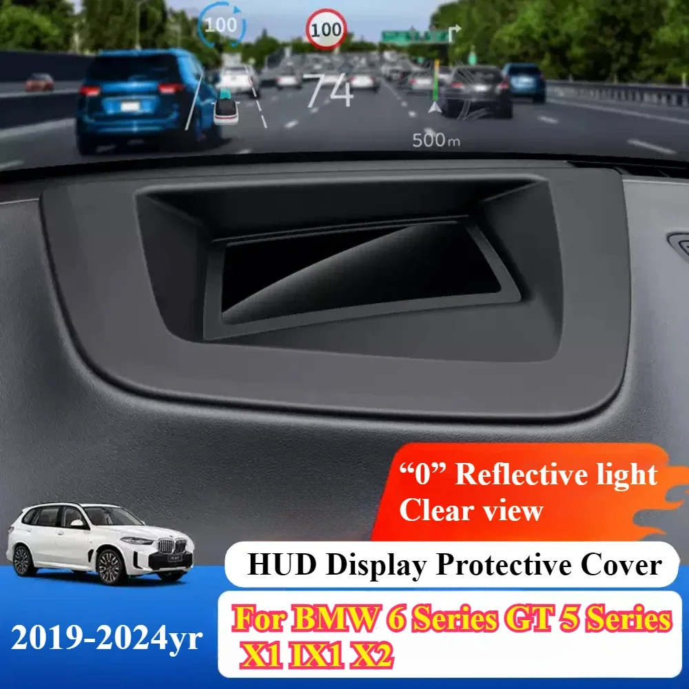 

For BMW 6 Series GT 5 7 Series X1 IX1 X2 X7 IX3 2019-2024 Car HUD Display Cover HD Tempered Glass Anti Reflection Display Frame