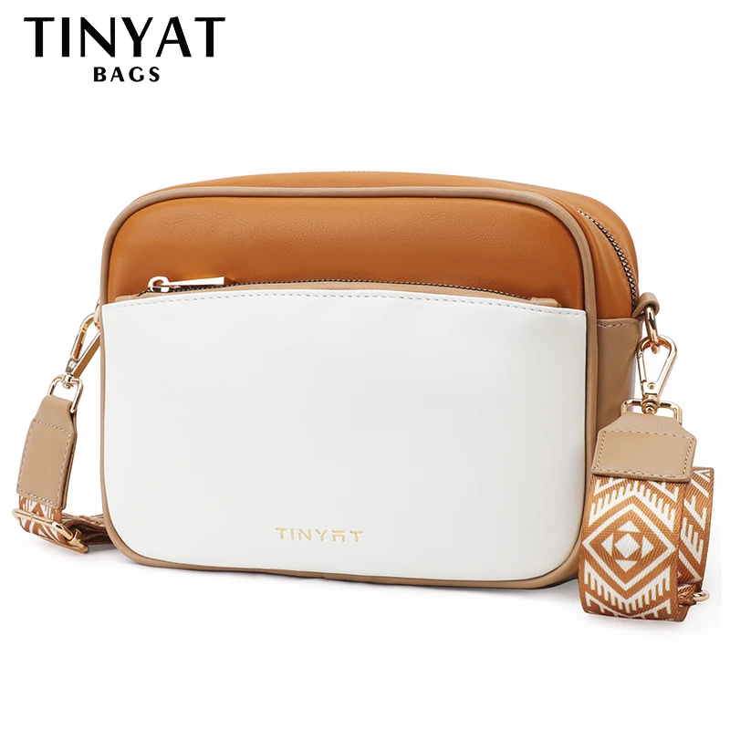 TINYAT Bohemia Crossbody Bag for Women Female PU Leather Tote Shoulder Bag Fashion Shopper Clutch Purse Stylish and Functional