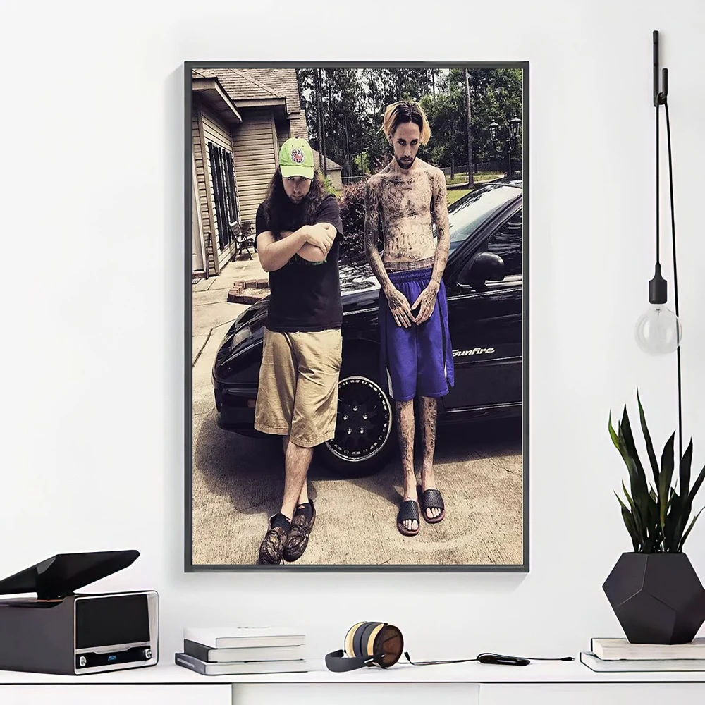 New uicideboy Rap Music Group Singer Stars Silk Poster Wall Sticker Decoration Gift