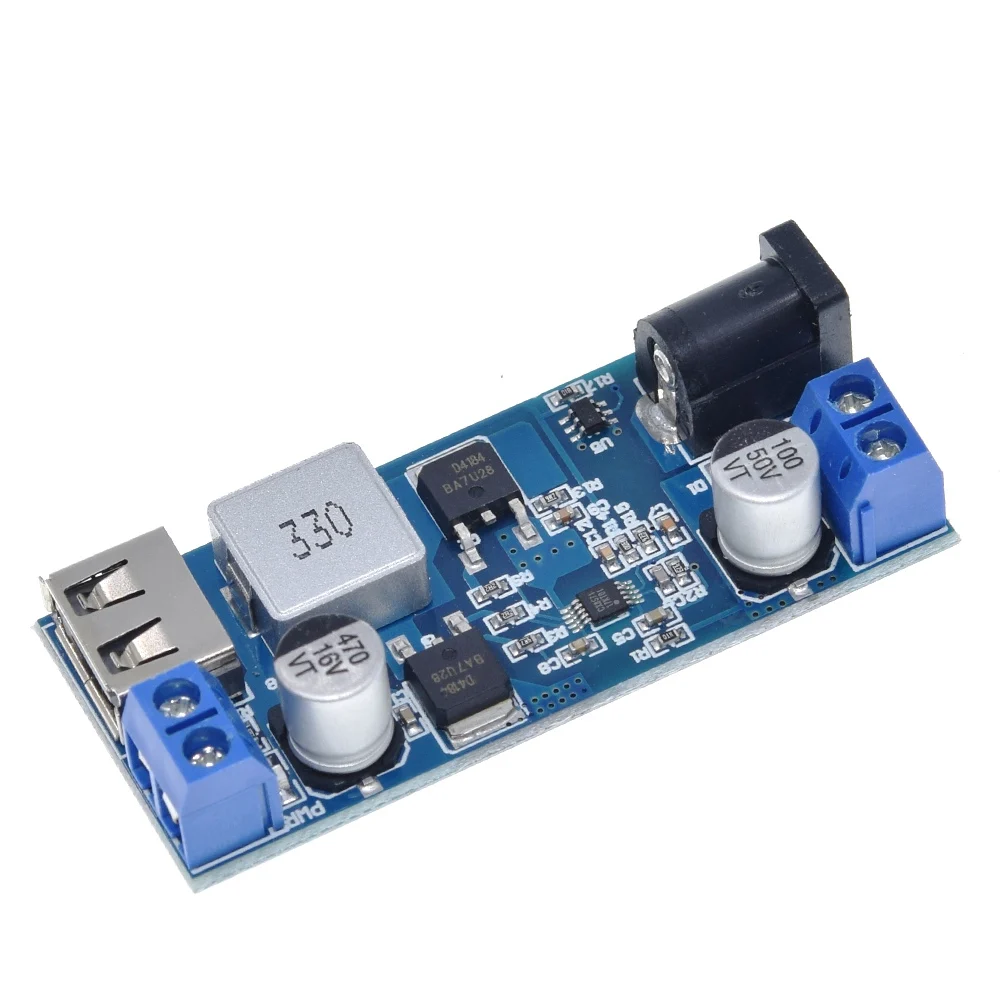 Replace LM2596S DC-DC 24V/12V To 5V 5A Step Down Power Supply Buck Converter Adjustable USB Step-down Charging Module For Phone