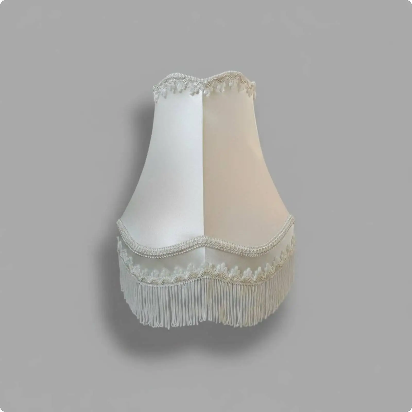 Handmade Textile Lampshade with Fringe Decorative Light Shade for Table Lamp Living Room or Hallway