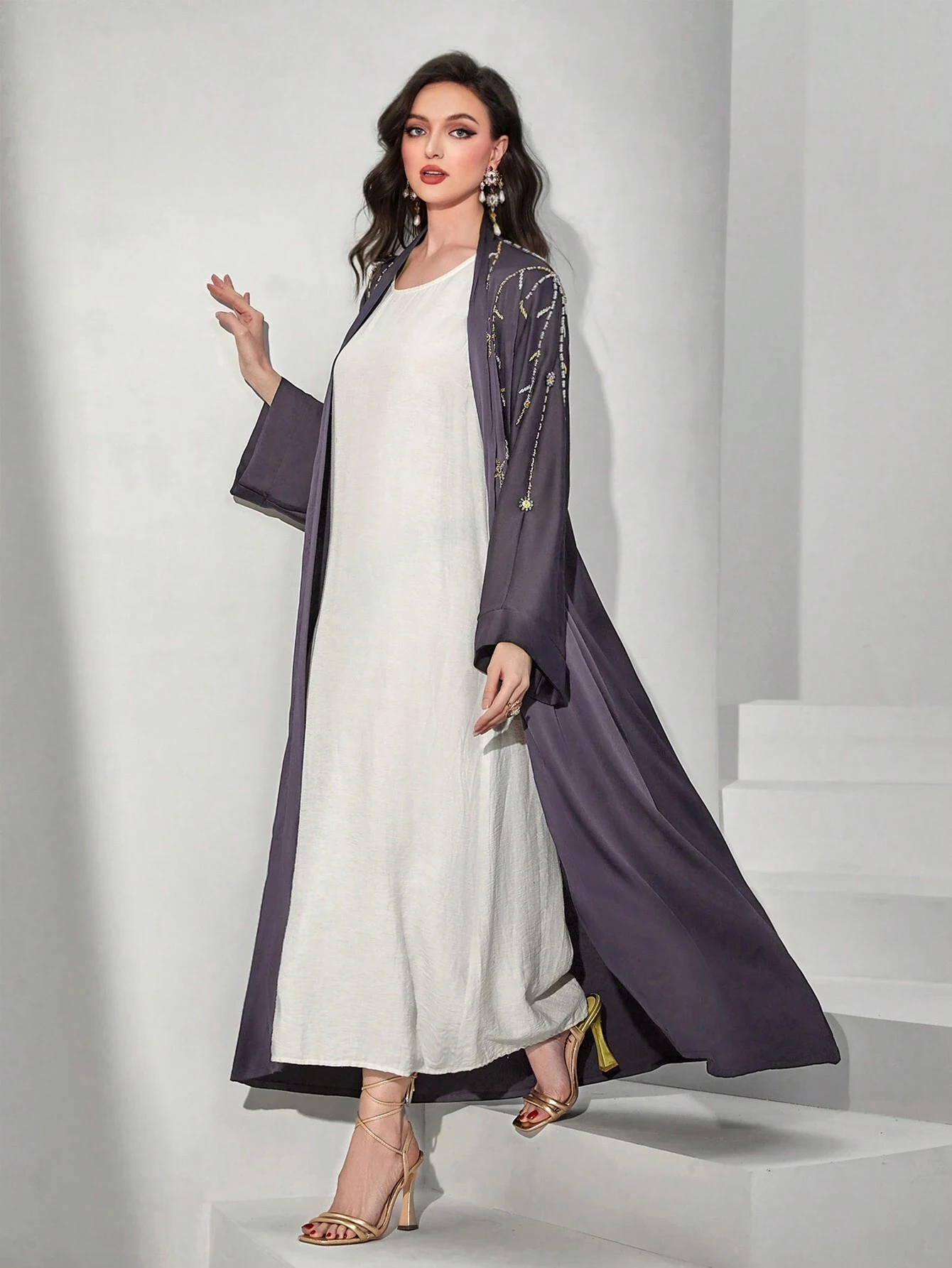 Eid Diamond Abaya for Women Jalabiya Dress Muslim Caftan Arab Morocco Kaftan Abayas Long Dresses Robe Woman Ramadan Vestidos