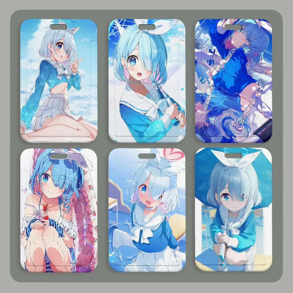 

Держатель для ID-карты Arona Cute Anime Girl Blue Archive с ремешком на шею, подвеской и держателем для бейджа, подарок для сотрудников