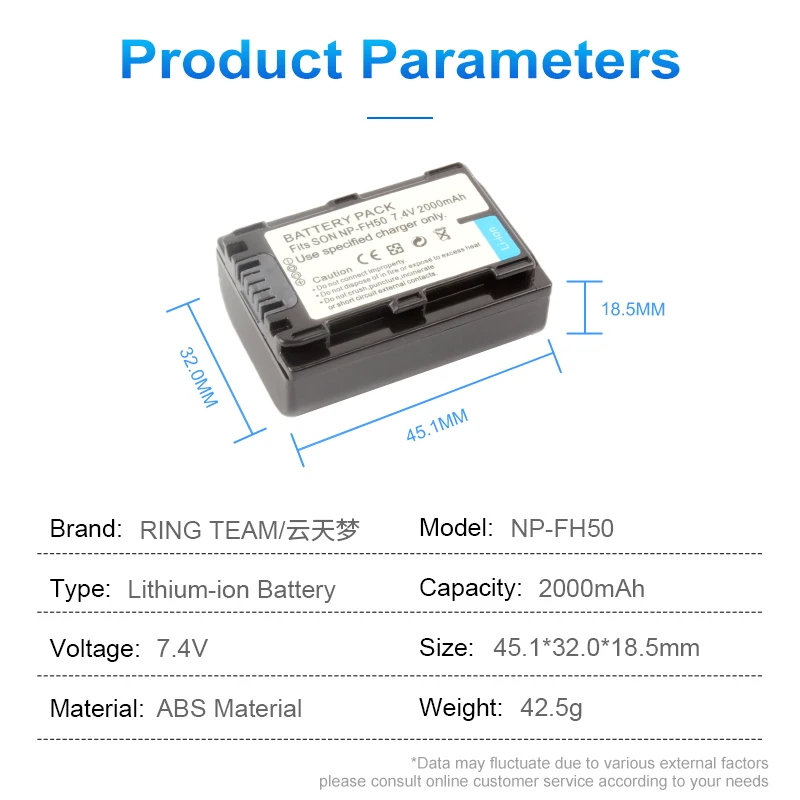 2 teile/lose NP-FH50 npfh50 batterie für sony NP-FH30 NP-FH40 NP-FP50 NP-FH70 NP-FH100 und DSC-HX1 hx100v hx200 hx200v DSLR-A230 a29