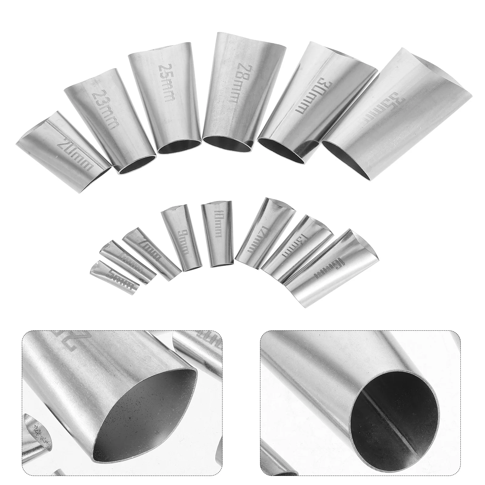 

14pcs Caulking Nozzle Applicator Stainless Steel Duckbill Caulk Tips Reusable Sealing Tool Even Flow For Glass Adhesive Wall