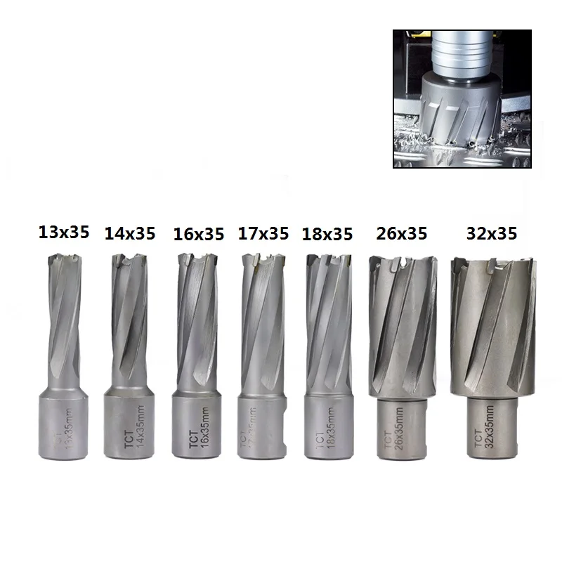 TCT Ringschneider 13/14/16/17/18/26/32 mm Weldon Schaft magnetischer Hohlbohrer für Metallkarbid-Lochsägen-Bohrer – Detail 4