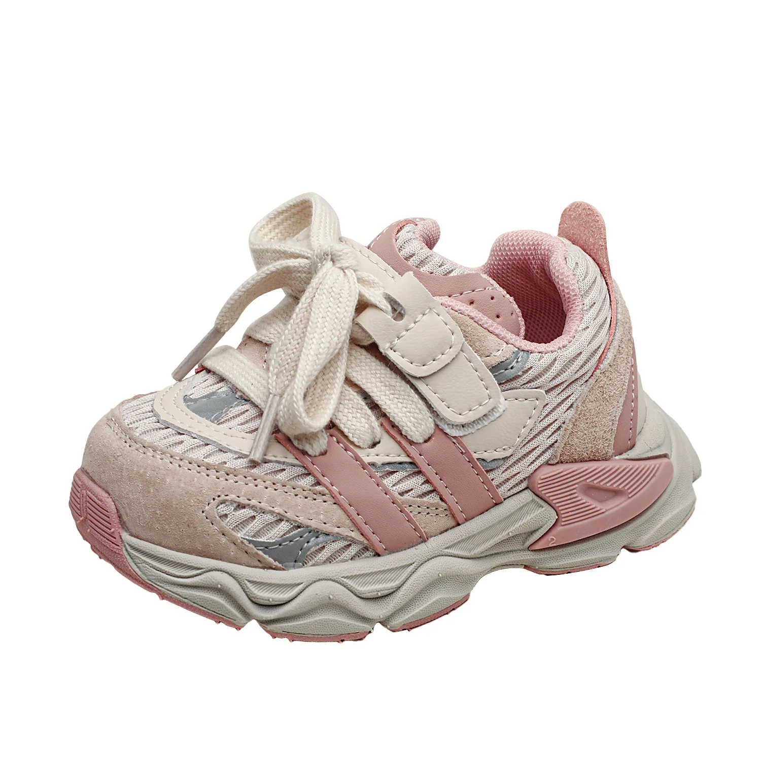 

Autumn New Style Toddler Boys Girls Korean Version Contrast Color Mesh Thick Bottom Daddy Shoes Baby Breathable Toddler Shoes